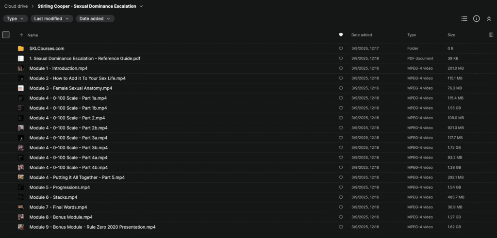 Stirling Cooper - Sexual Dominance Escalation course