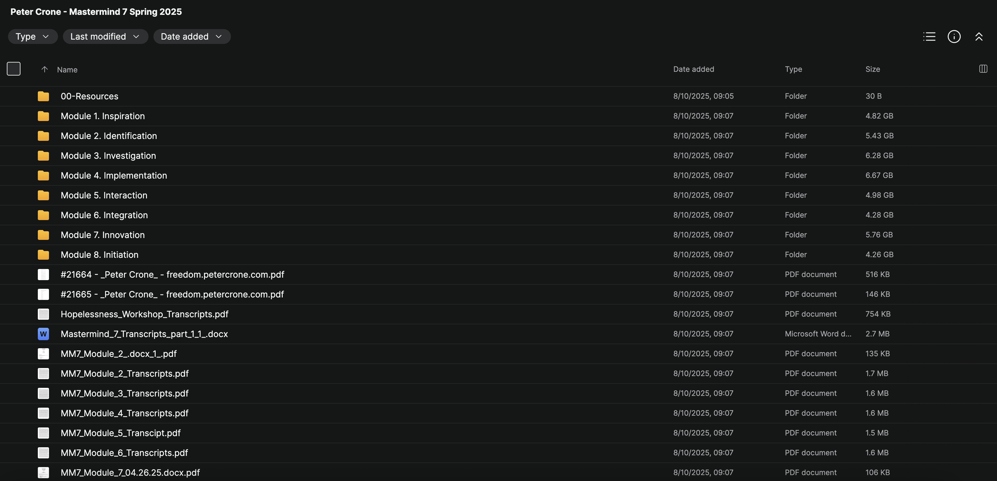 Peter Crone – Mastermind 7 Spring 2025