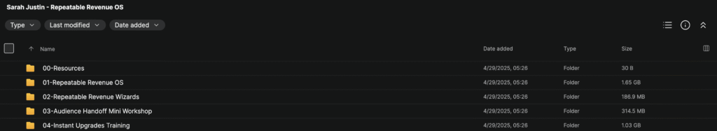 Sarah Justin – Repeatable Revenue OS course