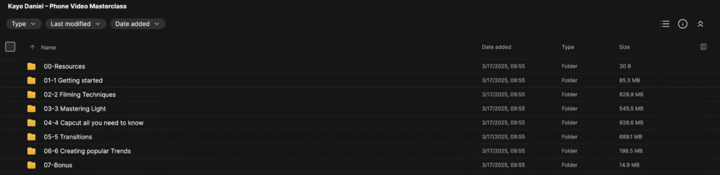 Kayo Daniel – Phone Video Masterclass