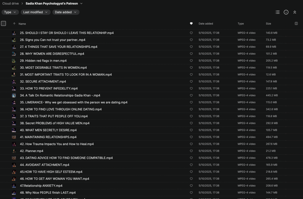 Sadia Khan Psychologyst’s Patreon