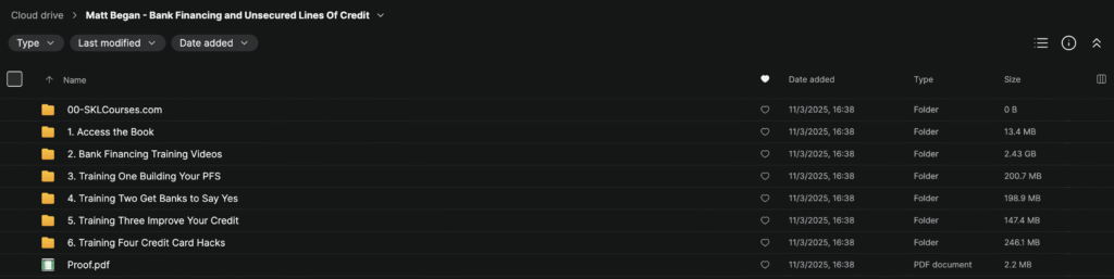 Matt Began – Bank Financing and Unsecured Lines Of Credit