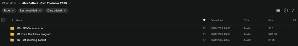 Alex Cattoni – Own The Inbox 2025